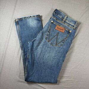 Wrangler Jeans Men 34x32 Retro Slim Fit Straight Cowboy Boot Western 10WLT88BZ
